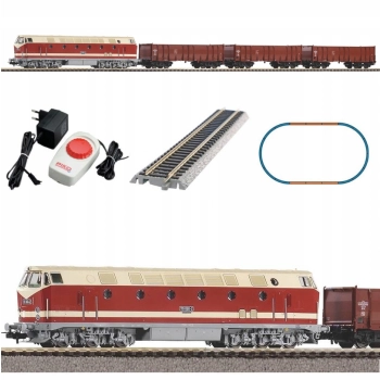 Piko 57138 - Zestaw startowy pociąg towarowy z BR 119 i 3 węglarkami H0